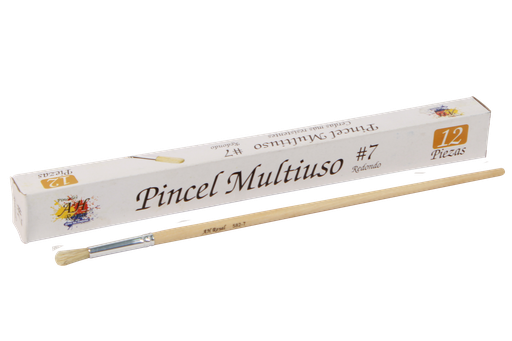 [PAC20019-1716] PINCEL REDONDO NO. 7 PAQ X 12 PZAS