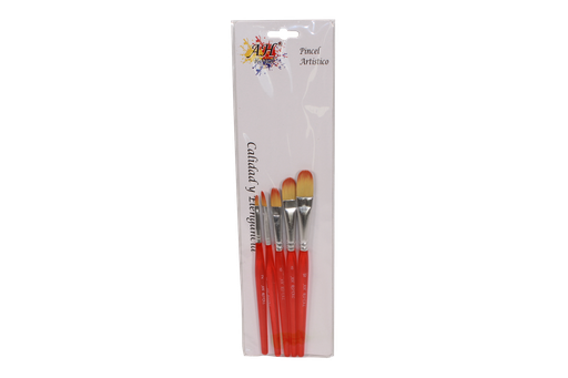 [PAC20083-706] PINCEL ACRILICO LENGUA DE GATO PAQ X 5 PZAS