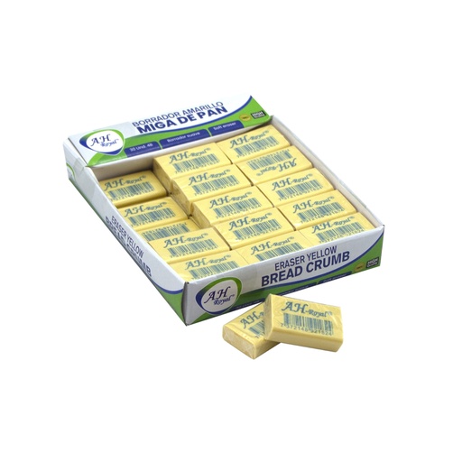 [PAC20140-2562] BORRADOR MIGA DE PAN  AMARILLO MEDIANO CAJA X 30 PZAS