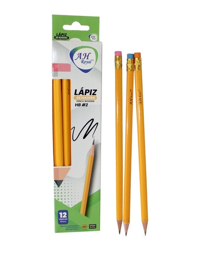 [PAC2016-2582] LAPIZ AMARILLO AHROYAL TRI. HB No.2 CAJA X 12 UNDS