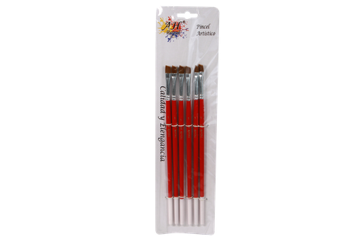 [PAC20716-72] ANGULAR PAINT BRUSH SET NO. 1 X 6 PCS