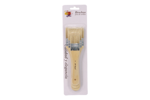 [PAC2214-786] NATURAL BRISTLE BRUSH SET 3 PCS