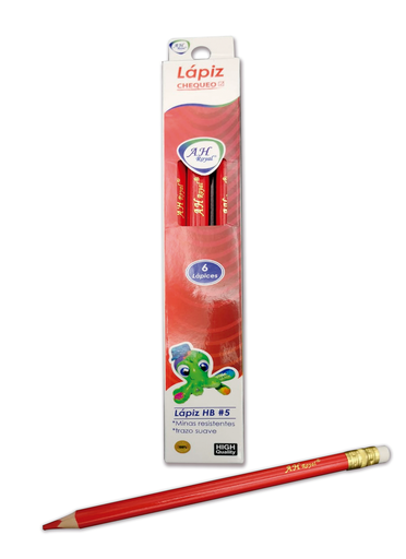 [PAC2505] LAPIZ ROJO JUMBO CAJA X 6 UNDS