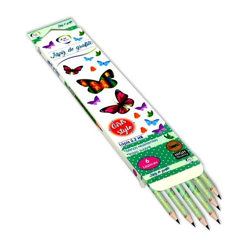 [PAC2512-4503] TRIANGULAR PENCIL FOR GIRL HB 2.2 X 6 UNITS