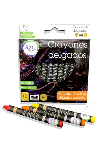 [PAC2564-4502] THIN CRAYON SET X 12 UNITS AHROYAL