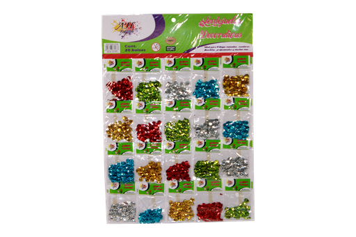 [PAC70252-3798] AH ROYAL ROUND SEQUINS SET X 20 PCS