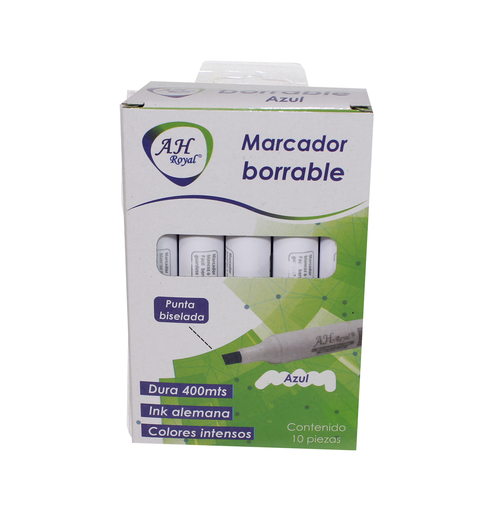 [PAC70583-3270] MARCADOR  BORRABLE BISEL AZUL (CAJA X 10 UNDS)
