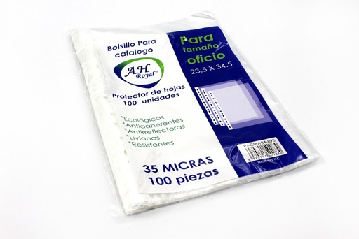 [PAC90184-898] FUNDAS P/ CATALOGO OFICIO 35 MICRAS