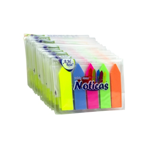 [PAC90511-3063] BANDERITAS PLASTICAS COLORES NEON X 100 HOJAS
