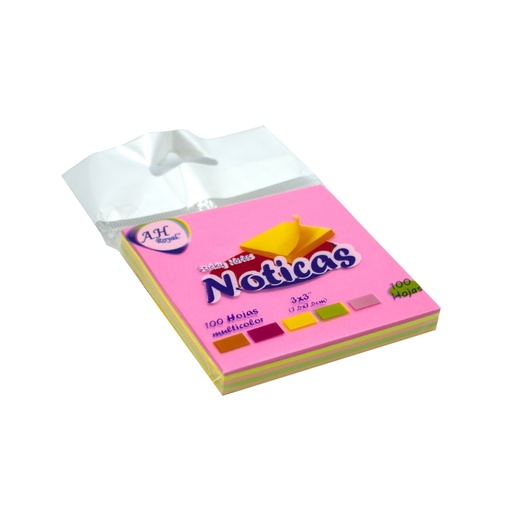 [PAC90683] NOTAS ADHESIVAS COLORES PASTEL 3"X3"X100 HOJAS SURTIDAS