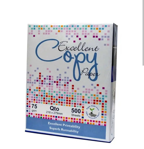 [CARTA02] PAPEL TAMAÑO CARTA 75GR PACA X10 RESMA