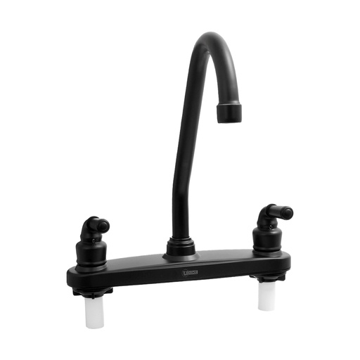 [HT1556] TWO HANDLE KITCHEN SINK FAUCET 8" FIN HANDLE BLACK UDUKE