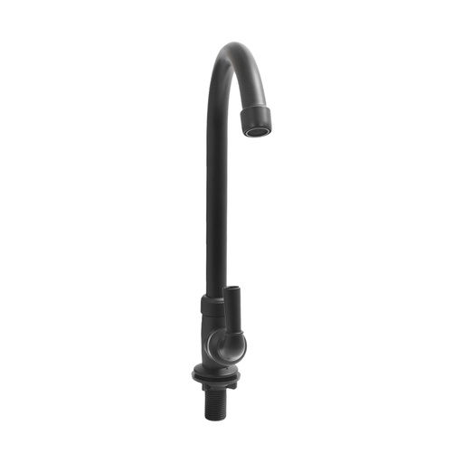 [HT1562] DECK MOUNT KITCHEN FAUCET FIN HANDLE MATTE BLACK UDUKE