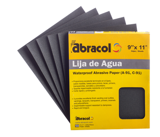[RPHLC0150008] LIJA ABRACOL LIJADO EN AGUA #150 DE 9" X 11"