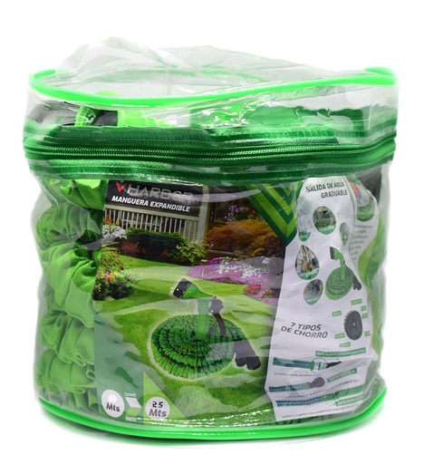 [HT1283] EXPANDABLE GARDEN HOSE WITH GUN 22.5 MTS VHARBOR