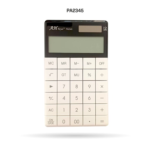 [PAC3590-2345] WHITE BASIC CALCULATOR AHROYAL Q5 12 DIGITS