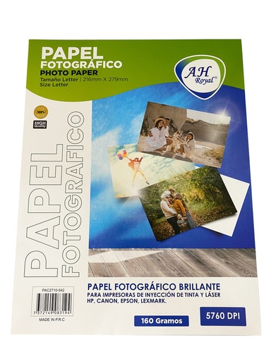 [PAC2710-542] PAPEL FOTOGRAFICO CARTA 160