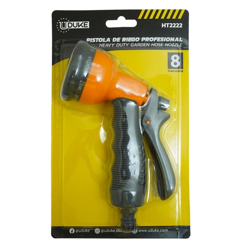 [HT2222] HEAVY DUTY GARDEN HOSE NOZZLE 8 WAYS UDUKE