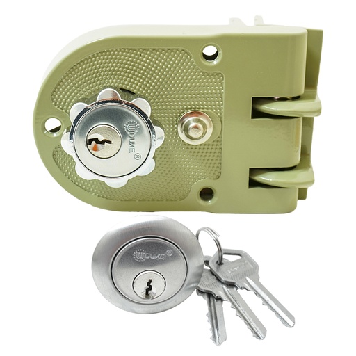[HT2271] CHAPA CANDADO FINA EN BLISTER CILINDRO EN BRONCE CON 3 LLAVES