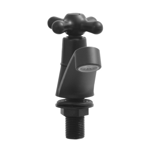 [HT1564] LLAVE LAVAMANOS INDIVIDUALCRUCETA NEGRO MATE