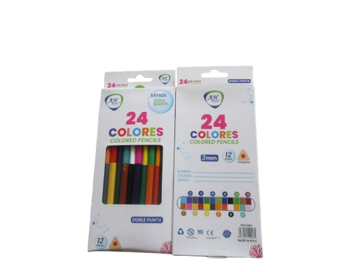 [PAC3482] COLORES DOBLE PUNTAS 24 COLORES