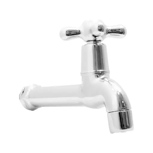 [HT2173] CHROME FAUCET 1/2 X 3/4 WITH ABS EXTENSION UDUKE
