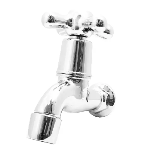 [HT2175] LARGE CHROME FAUCET 1/2" X 3/4" ABS UDUKE