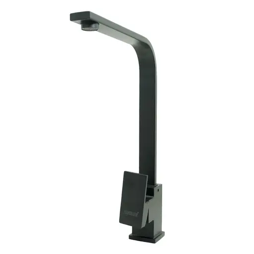[HT2040] LUXURY KITCHEN FAUCET SQUARE FLAT SINGLE HANDLE STAINLESS STEEL BLACK UDUKE