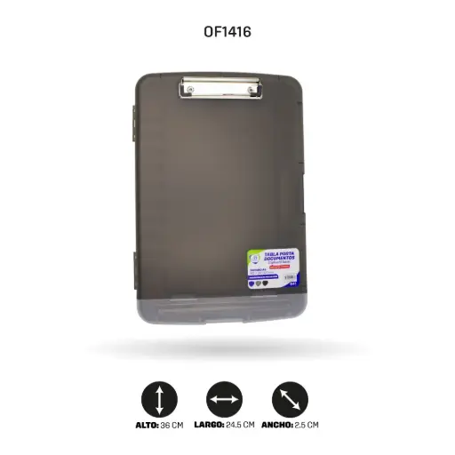 [PAC5395-1416] TABLA AHROYAL PORTA DOCUMENTOS Y PORTA LAPICERO A4 COLOR GRIS