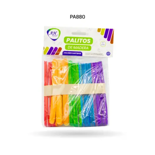 [PAC3468-880] PALITO MADERA COLORES