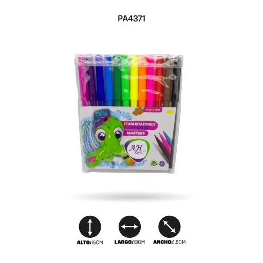 [PAC70235-4371] PLUMON LAVABLE X12 COLORES GRUESO