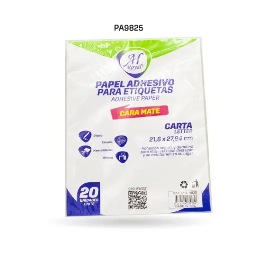 [PAC3234-9825] PAPEL ETIQUETA CARA MATE