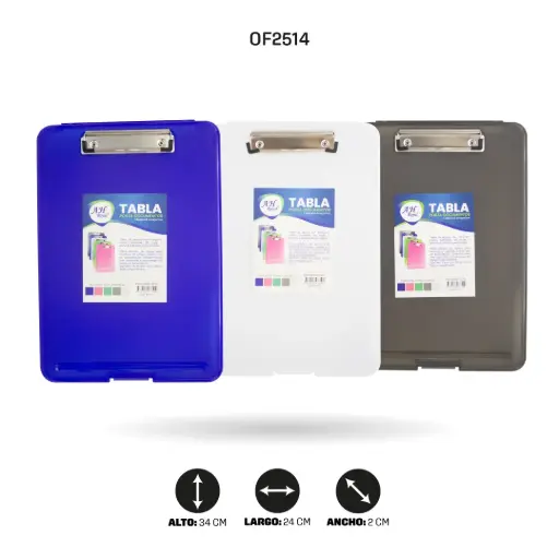 [PAC4492-2514] TABLA AHROYAL PORTA DOCUMENTOS COLOR SURTIDOS