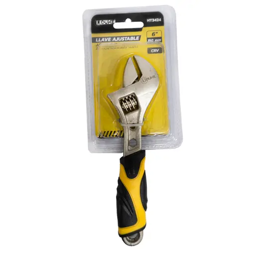 [HT3424] ADJUSTABLE WRENCH 6" RUBBER HANDLE UDUKE