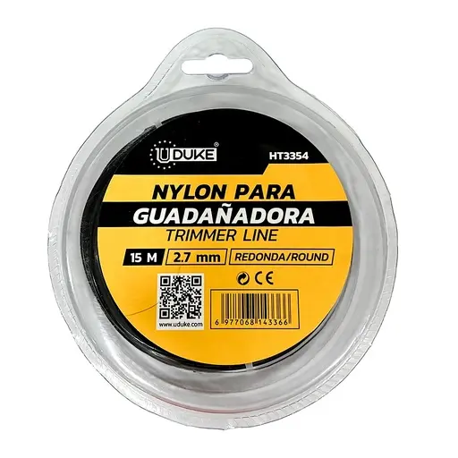 [HT3354] NYLON PARA GUADAÑADORA 2.7MM X 15M NEGRO UDUKE