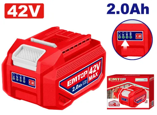 [EBPK42201] BATERIA 42V  2.0AH  LITIO CON INDICADOR LED DE CARGA EMTOP  