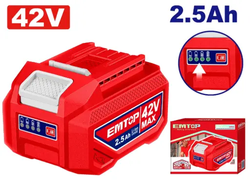 [EBPK42251] BATERIA 42V 2.5AH  LITIO CON INDICADOR LED DE CARGA EMTOP 