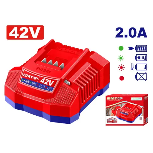 [ULFCR42021] FAST CHARGER 42 V 2.0 AH WITH LED INDICATOR EMTOP