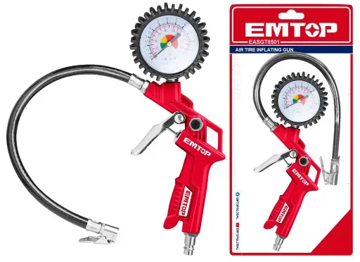 [EASGT8501]  AIR TIRE INFLATING GUN 8.5 BAR 123 PSI EMTOP