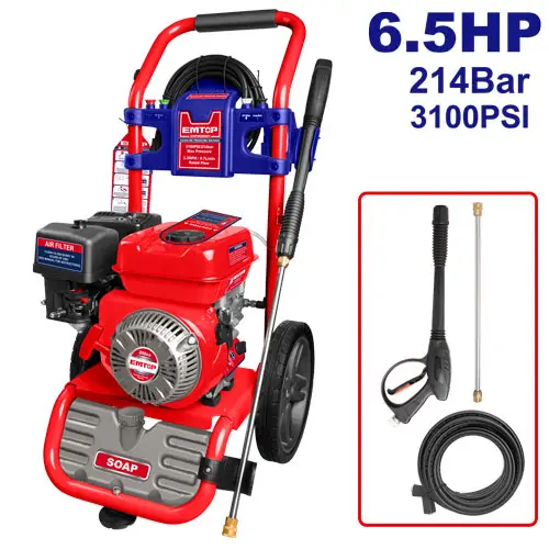 [EHPWG6001] GASOLINE PRESSURE WASHER EMTOP 212 CC 6.5 HP 3100 PSI 