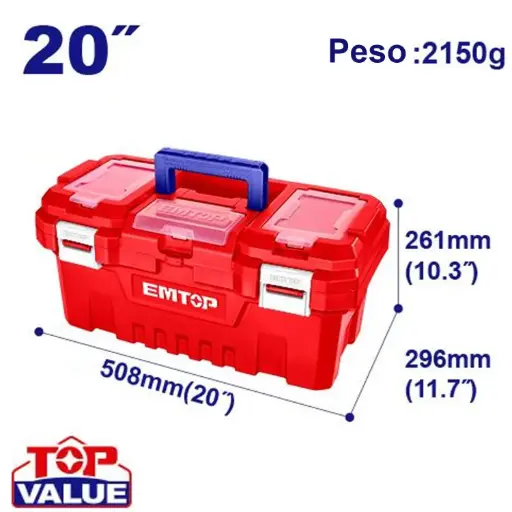 [EPBX2001] PLASTIC TOOL BOX 20" EMTOP