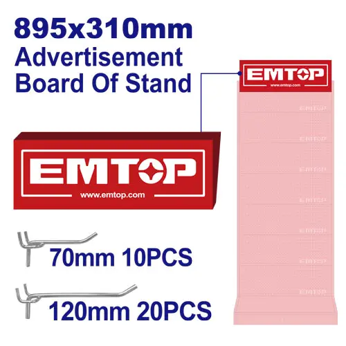 [EPMPSTA01] ADVERTISEMENT BOARD OF EMTOP STAND (895 X 310 MM)