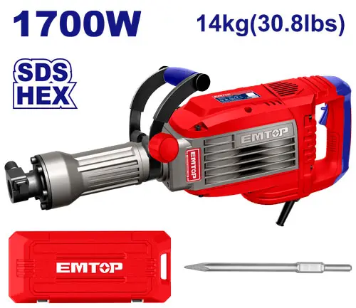 [ULDBRH1703] DEMOLEDOR SDS HEX 1700W 110V-120V~60HZ 1900BMP 50 JULES INCLUYE ACCESORIOS 