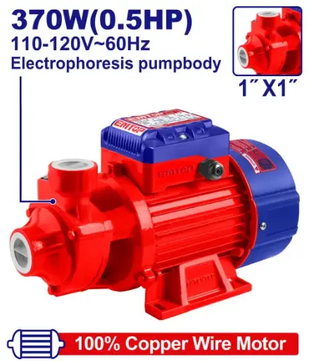 [ULWPPV03701] BOMBA DE AGUA PERIFÉRICA DE ALTO RENDIMIENTO 370W 0.5HP VOLTAJE: 110-120V. FLUJO MÁXIMO: 30L. SUCCIÓN: 8M EMTOP