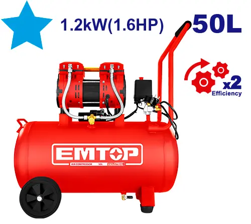 [ULACPS16502] COMPRESOR DE AIRE 50L 1.6HP 1200W 110-120V 60HZ  (SIN ACEITE) MOTOR CON BOBINA DE ALUMINIO. 