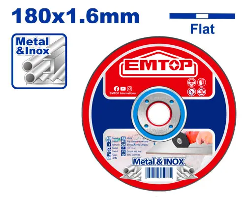 [EACD301802] ABRASIVE METAL CUTTING DISC 7" EMTOP