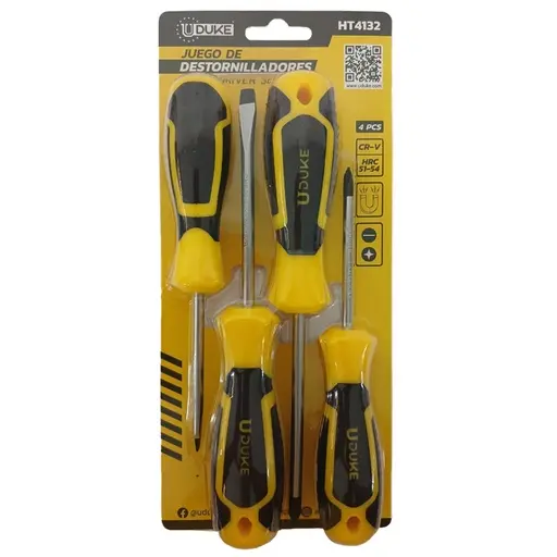 [HT4132] MAGNETIC SCREWDRIVER SET 4-PIECE UDUKE