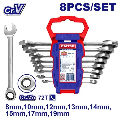 [ECSS10802] LLAVE INGLESA CON RATCHET 8-19MM