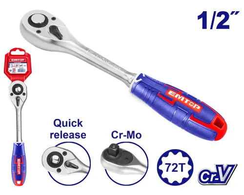 [ERWH0121]  RATCHET 1/2" 72T 260MM 