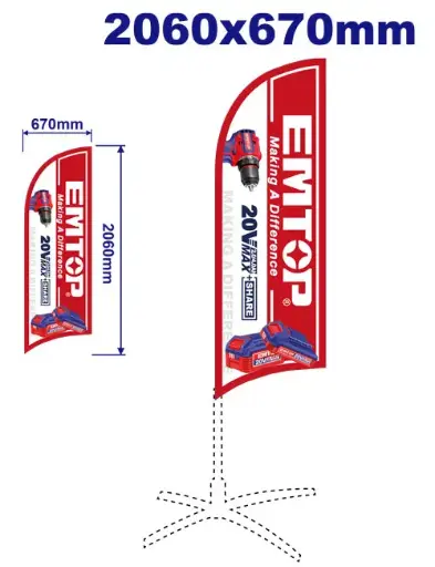 [EPMPFFB01] BANDERA PUBLICITARIO TIPO PLUMA 20V EMTOP
